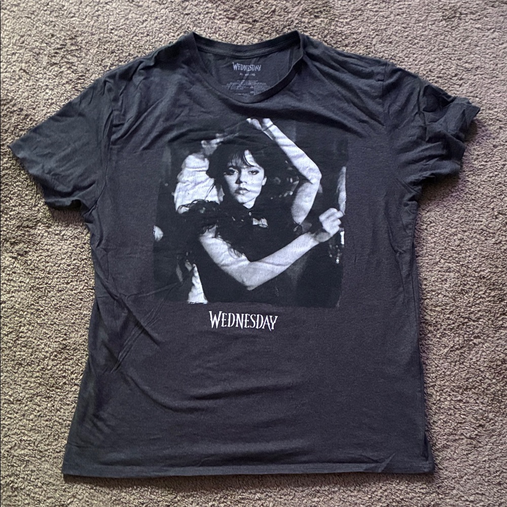 Wednesday Addams Black Graphic Tee